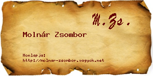 Molnár Zsombor névjegykártya